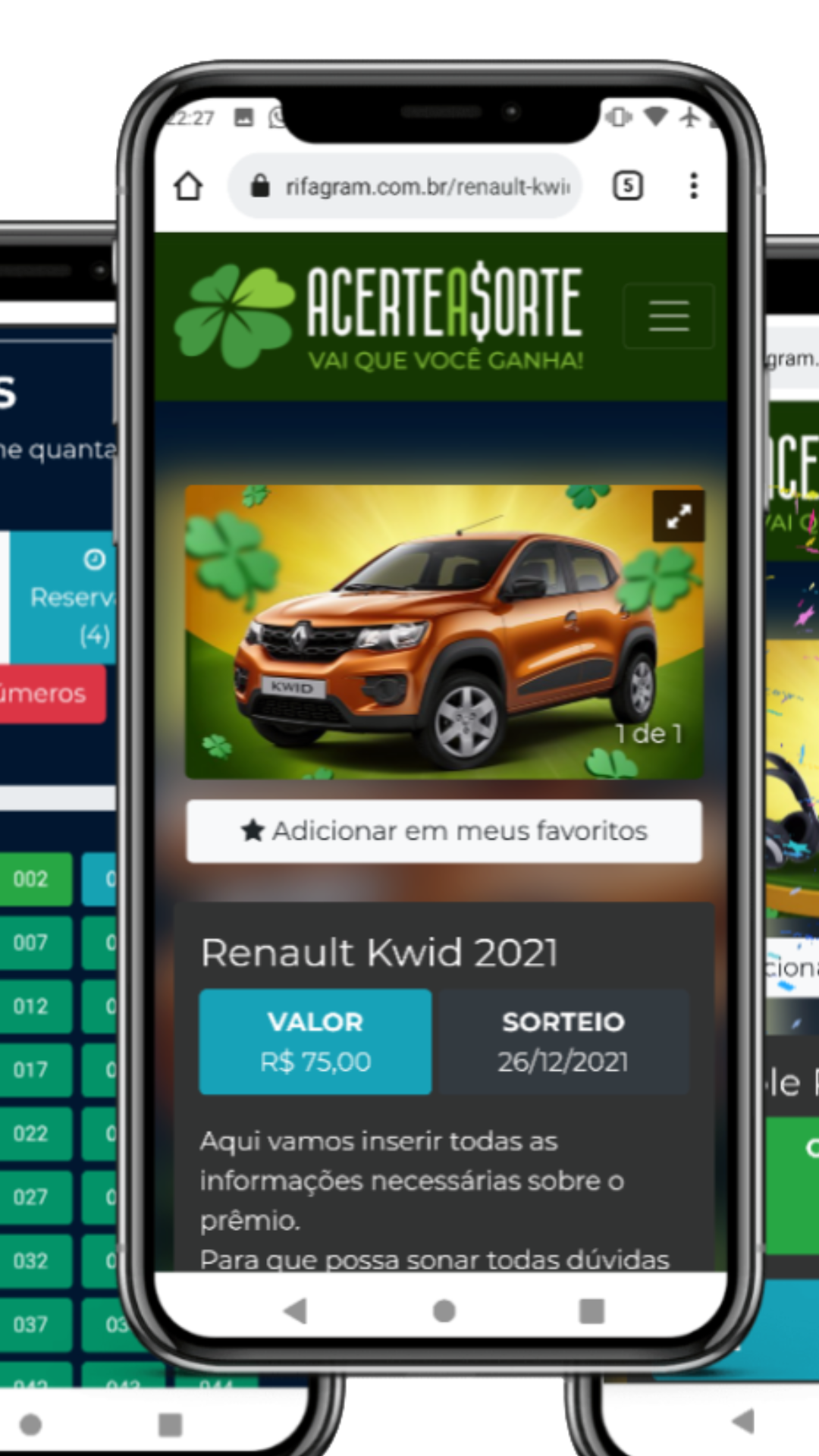 Screenshot do projeto Site de Rifas Online